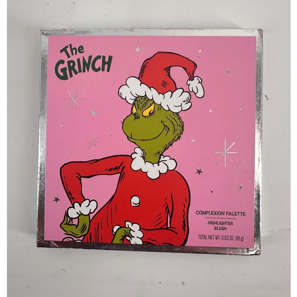 Taste Beauty The Grinch Complexion Palette Highlighter Blush Dr Seuss Pink New